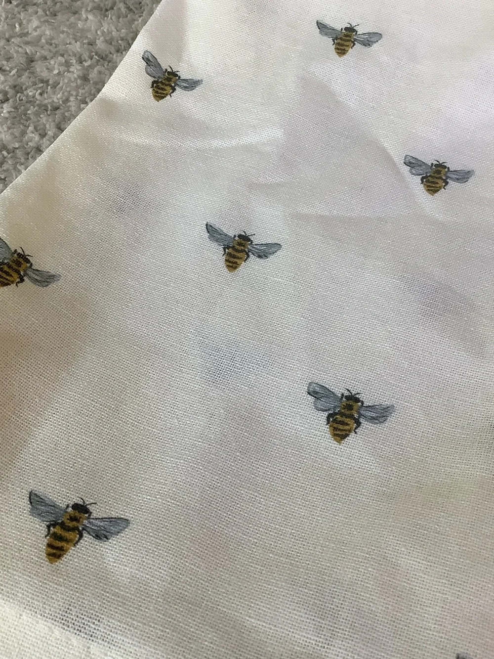 1Canoe2 Ivory Bee Cotton Fabric Kitchen Tea Towel NWT 18.75” x 28”